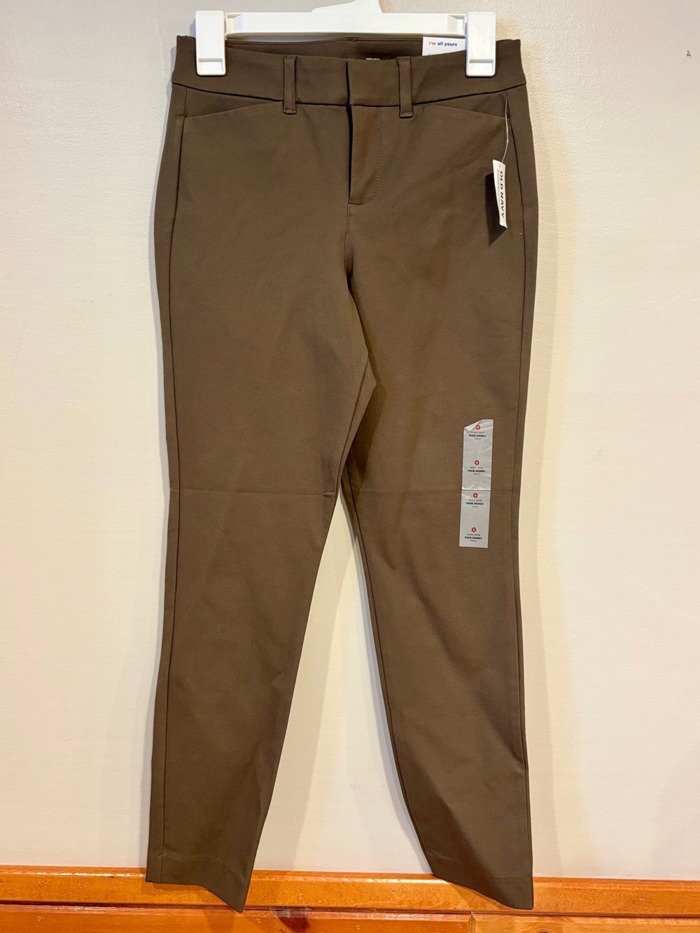 Old Navy NWT Pixie Skinny Ankle Pants High Rise Olive Brown Women's 0